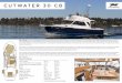 CUTWATER 30 CB · 2020-03-09 · Performance Volvo D6 435 HP diesel with color display Fuel ﬂ ow data display Single-Lever engine control, electronic controls (Volvo) Thrusters,