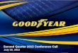 Second Quarter 2013 Conference Call - Goodyear Corporate€¦ · Q2 Q2 2013 2012 +$92 Second Quarter 2013 Segment Operating Results (a) Raw material variance of $177 million excludes