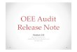 OEE Audit Release Noteoeestudio.com/images/catalog/OEE_Audit-Release_Note_v2_0.pdf · OEE Gains & Losses -Group by Date or Hierarchy The charts for OEE Gains and OEE Losses now let