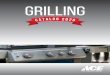 GRILLING...Stainless steel work surfaces Fuel gauge (LP models only) Tool hooks Fold-down left side table Fold-down side tables - - - - Dimensions – Lid closed H: 44.5" W: 48" D: