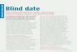 Blind date - EACA · 2016-09-03 · Blind date Thanks to today’s business pressures, ‘chemistry’ – once seen as the bedrock of client-agency relationships – has been sidelined