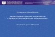 Program Handbook BEng (Hons) Degree Program in Chemical ... The BEng in ChME is a four-year degree program
