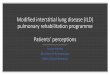 Modified interstitial lung disease (ILD) pulmonary ... · Short Term Benefits of Pulmonary Rehabilitation IPF versus COPD IPF COPD Quality of Life SGRQ -8.3 points N=3 studies, 92