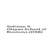 Suliman S. Olayan School of Business (OSB)...Analytics to its suite of graduate degree program offerings as part of its strategy to better serve the region, increase its graduate enrollment