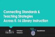 Connecting Standards & Teaching Strategies Across K-16 Library … · 2019-07-29 · Connecting Standards & Teaching Strategies Across K-16 Library Instruction ... seek guidance from