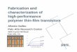 Fabrication and characterization of high-performance ... Polymer thin-film transistors Patterning techniques