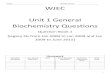 Unit 1 Biochemistry Questions - thiacin...Unit 1 General Biochemistry Questions Question Book 1 (legacy Qs from Jan 2000 to Jan 2009 and Jan 2009 to June 2015) Homework Question Number(s)