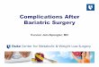 Complications After Bariatric Surgery - Sea Pines · 2020-01-21 · Complications after bariatric surgery are not uncommon. Fortunately, most are not serious. Education on minimizing