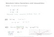 Absolute Value Equations and Inequalities Section 4.3 Absolute Value Equations and Inequalities Page