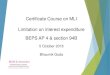 Certificate Course on MLI Limitation on interest ...€¦ · 10/05/2018  · BEPS AP 4 & section 94B 5 October 2018 Bhaumik Goda. Agenda 2 1 2 5 4 3 6 Provision of section 94B Overview