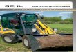 FULL LINE ARTICULATED LOADERS · loaders maneuver freely in tight places while inflicting minimal ground damage. With a wide variety of attachments, these units easily transition