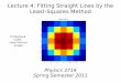 Lecture 4: Fitting Straight Lines by the Least-Squares Methodbelz/phys3719/lecture04.pdf · 24 January 2011 Physics 3719, Lecture 04 17 Uncertainties in Experimental Physics Freshman