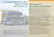 COMMERCIAL MOTOR VEHICLE Enforcement Enforcement verweight commercial motor vehicle (CMV) travel 