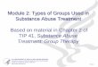 Module 2: Types of Groups Used in Substance Abuse Treatment · 2020-03-19 · TIP 41 Inservice Training PP #2-2 Module 2 Goal and Objectives Goal: Provide details about the group