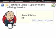 Testing a Large Support Matrix Using Jenkins Amir Kibbar HP · 2014-07-24 · Unit Tests Technologies JUnit Spring test Mockito Jukito H2 ... System (Integration) Tests – The Real