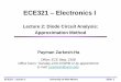 ECE321 – Electronics Ipzarkesh/ECE321/lectures/lecture2.pdf · ECE321 - Lecture 2 University of New Mexico Slide: 26 Full-Wave Bridge Rectifier with RC Load Requirement for a center-tapped