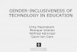 GENDER-INCLUSIVENESS OF TECHNOLOGY IN EDUCATIONUniversiteit van Amsterdam Instituut voor de lerarenopleiding Teacher actions Index Less inclusive tool More inclusive tool - + - + Content
