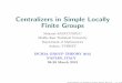 Centralizers in Simple Locally Finite GroupsLocally Finite Simple Groups of Lie Type The simple periodic linear groups are characterized: Theorem 1 ( Belyaev, Borovik, Hartley-Shute