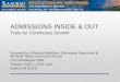 ADMISSIONS INSIDE & OUT€¦ · AACRAO - Denver 2014 Session ID: 2012.0 Session Rules of Etiquette •Please silence your cell phone/pager •Please complete the session evaluation