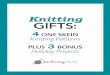Knitting Gifts - s32071.pcdn.co · metallic yarn you’ve been saving for a special project. Poinsettias can brighten up your holiday décor and your tree! make white and red blooms