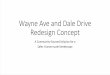 Wayne Ave and Dale Drive Redesign Concept · Wayne Ave outside of DTSS is a residential street surrounded only by two-lane streets; for a brief stretch in this area, it is four-lanes