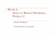 Week 6 Intro to Kernel Modules, Project 2diesburg/courses/cop4610_fall10/week06/... · 2012-08-04 · Intro to Kernel Modules, Project 2 1 Sarah Diesburg Florida State University