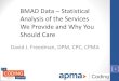 BMAD Data – Statistical Analysis of the Services We ... · David J. Freedman, DPM, CPC, CPMA . 1 . BMAD Data – Statistical Analysis of the Services We Provide and Why You . Should