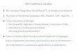 The Lambda Calculus - Yale Universityin the pure lambda calculus: an abstraction. A typical functional programming language allows functions to only be applied but not inspected, so