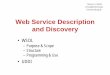 Web Services Description and Discoveryschmidt/wss/wsdl+uddi.pdf · – Interface description language for web services (like IDL in Corba). – Additionally defines service access