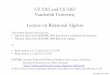CS 3265 and CS 5265 Vanderbilt University Lecture on ...€¦ · • Watched videos from WSPDBC DB1 Introduction and Relational Databases • Watched videos from WSPDBC DB4 Relational