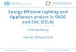 Energy Efficient Lighting and Appliances project in SADC ......energy efficient lighting and appliances is enhanced. Outcome 5 - Incentive mechanisms to encourage the uptake of EELA