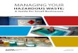 MANAGING YOUR HAZARDOUS WASTE: A Guide for Small … · an LQG if you generate more than 1,000 kg (2,200 lbs) per month of hazardous waste or 1 kg (2.2 lbs) per month of acute hazardous
