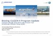 Boeing CLEEN II Program Update...Limited Rights Report –Oct ‘18 Public Report –Nov ’18 Program End –Nov ’18 Photos and CN Material Approved for Public Release, Request