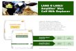 LAND O LAKES Amplifier Max Calf Milk Replacer · Max Protein Blend calf milk replacer delivers 10.6 lbs. more gain at weaning.1 LAND O LAKES® AMPLIFIER® MAX FEATURES: 1 Based on