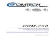 Front cover - Comtech EF Data€¦ · Part Number MN-CDM750 Revision 2 CDM-750 Advanced High-Speed Trunking Modem Installation and Operation Manual For Firmware Version 1.6.1 or higher