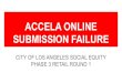 ACCELA ONLINE SUBMISSION FAILURE · check (captcha process) for logging into the system. A full 3 minutes after the start we begin seeing a captcha process implemented. This means