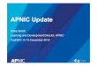 APNIC Update · 2017-02-06 · Resource registration including APNIC Whois DB 5.59 Root server deployment in the region 5.49 Reverse DNS services 5.48 Internet community support 5.38