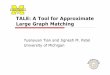 TALE: A Tool for Approximate Large Graph Matching · 2009-12-29 · TALE 0 6 NA 3.2% 910.0 0.3 mouse vs. human Graemlin TALE 18 42 5.0% 13.6% 16305.5 0.8 # KEGGshit: number of pathways