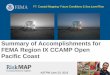 Summary of Accomplishments for FEMA Region IX CCAMP Open ... · Marin San Francisco San Mateo Santa Cruz Monterey San Luis Obispo Santa Barbara Ventura Los Angeles Orange San Diego