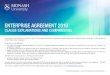 ENTERPRISE AGREEMENT CLAUSE …...ENTERPRISE AGREEMENT – CLAUSE EXPLANATIONS AND COMPARISONS | 1 +- The purpose of this document is to explain the terms of the proposed new enterprise