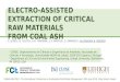 ELECTRO-ASSISTED EXTRACTION OF CRITICAL RAW MATERIALS …uest.ntua.gr/heraklion2019/proceedings/Presentation/5.Lopes.pdf · V. LOPES1, N. COUTO1, A.R. FERREIRA1, E.P. MATEUS1, S
