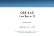 CSE 143 Lecture Slides - courses.cs.washington.edu · 2 Recursion •recursion: The definition of an operation in terms of itself. –Solving a problem using recursion depends on