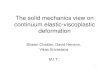 The solid mechanics view on continuum elastic-viscoplastic ... · Vikas Srivastava M.I.T. 2 Outline • Tresca vs. Mises yield criteria • Continuum Plasticity – Kinematics (3D,