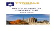 2018 2019 - Tyndale University | Home · competencies as a hristian leader, organizational culture, facilitating change, and developing others as leaders. Spiritual Formation, which
