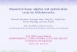 Numerical linear algebra and optimization tools for ... · 2013 BMES Annual Meeting BIOINFORMATICS, COMPUTATIONAL & SYSTEMS BIOLOGY Computational Bioengineering ... SNOPTPDCOConclusions