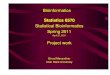 Bioinformatics Statistics 6570 Statistical Bioinformatics ...jrstevens/stat5570/Binod.pdf · Binod Manandhar Utah State University. Preprocessing Two-color Spotted Arrays Preprocessing