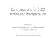 Considerations for DLCO testing and interpretation · Graham - DLCO considerations 14/29 Gas analyser linearity check •In the absence of a DLCO simulator and high-precision test