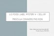 U.S Food Label mystery # 1 Sell-By...Unveiling the Mystery Behind Food Sell-By-Labels Food and Drug Administration The Food and Drug Administration (FDA) is responsible for assuring