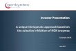 Investor Presentation - Genkyotex · Innovative biotechnology company developing first-in-class NOX therapies Genkyotex at a glance Investor Presentation Page 3 NASH: Nonalcoholic