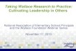 Taking Wallace Research to Practice: Cultivating ... of Leadership Webinar -11-… · Cultivating Leaders Bolman & Deal (2013) Four Organizational Frames •Structural •Human Resources
